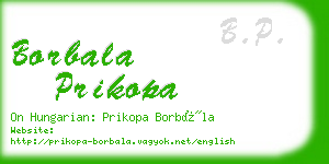 borbala prikopa business card